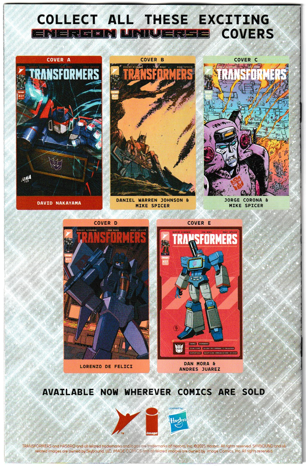 Transformers #27 Cover D 1:25 Incentive Cover – Image Comics 2025 (1st Print)