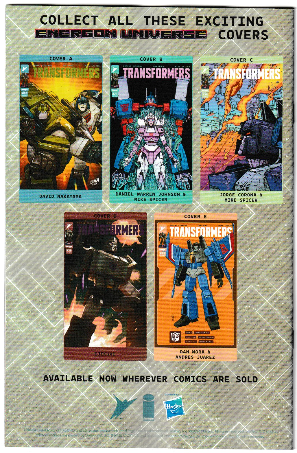 Transformers #28 Cover C Jorge Corona & Mike Spicer Connecting – Image Comics 2025 (1st Print)