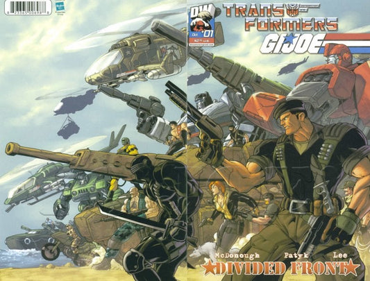 Transformers / GI Joe Divided Front #1 Cover C [SIGNED BY JON BAILEY (Voice of Optimus Prime, Soundwave & Shockwave)]