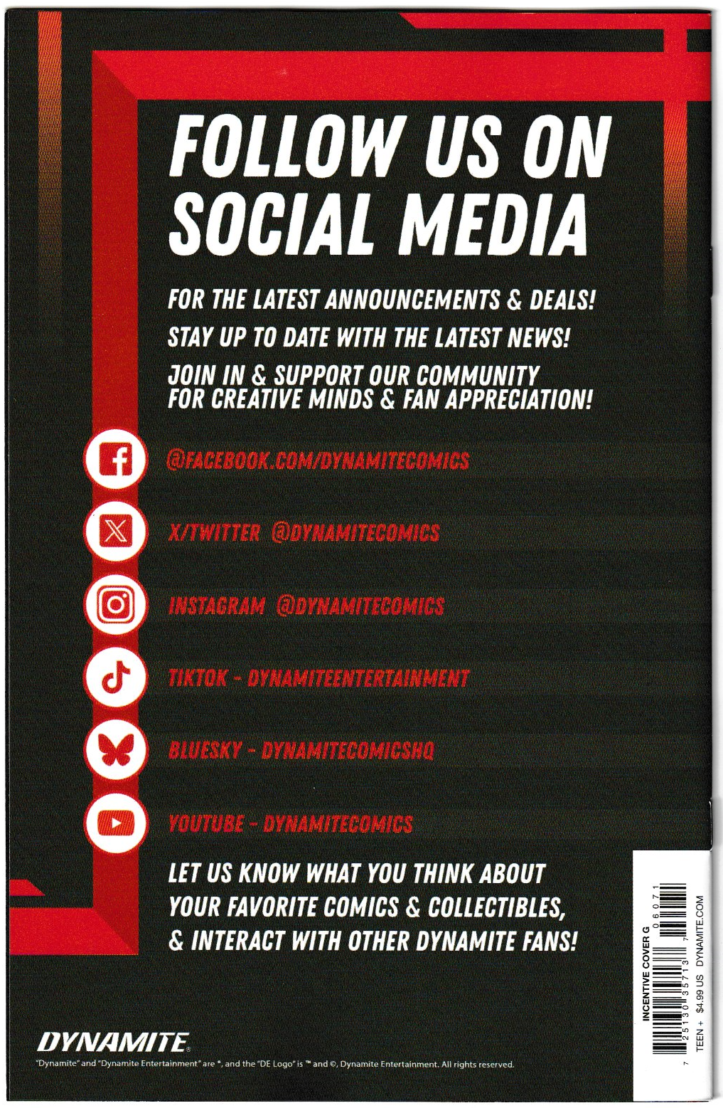 Vampirella: Armageddon #6 Cvr G Inc 1:10 Joseph Michael Linsner Virgin (Dynamite Entertainment, 2025)