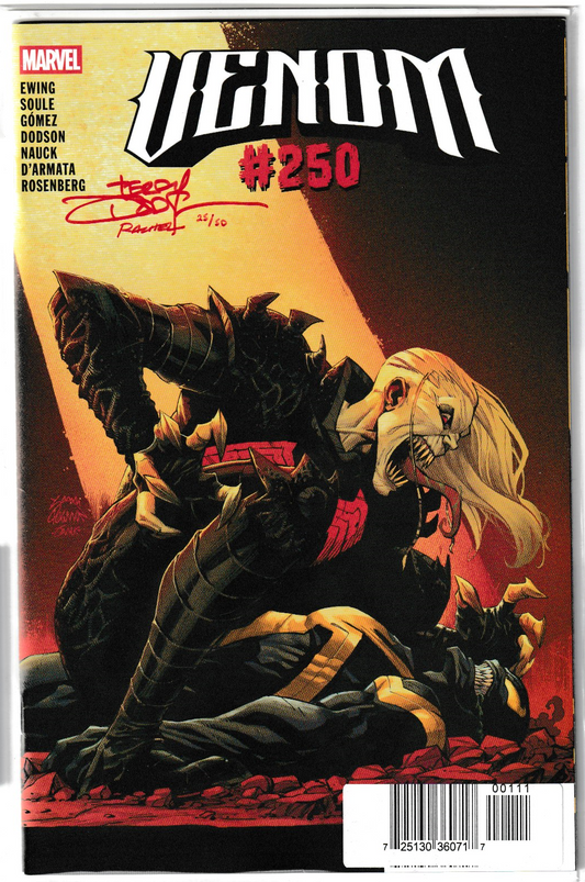 Venom #250 Signed by Terry and Rachel Dodson #25 of 50 with COA