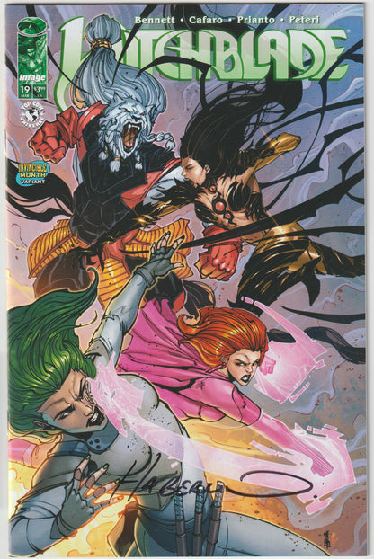 WITCHBLADE #19 CVR E GUISEPPE CAFARO & ARIF PRIANTO INVINCIBLE TEAM UP VAR [SIGNED BY BRIAN HABERLIN]