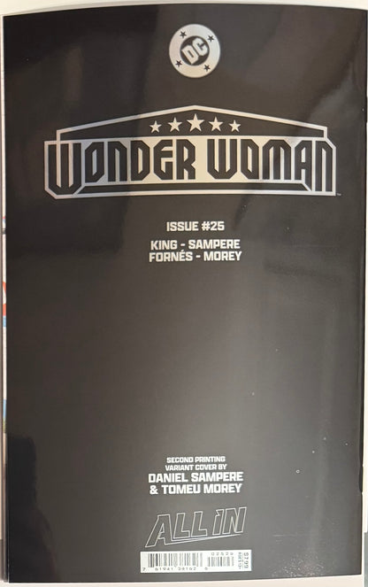 Wonder Woman #25 Second Printing Cvr B Daniel Sampere Foil Var (DC Comics 2025)